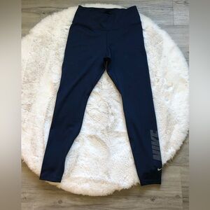 Nike Dri-Fit Embellished-Logo 7/8 Leggings Size Women’s Small Color Blue
